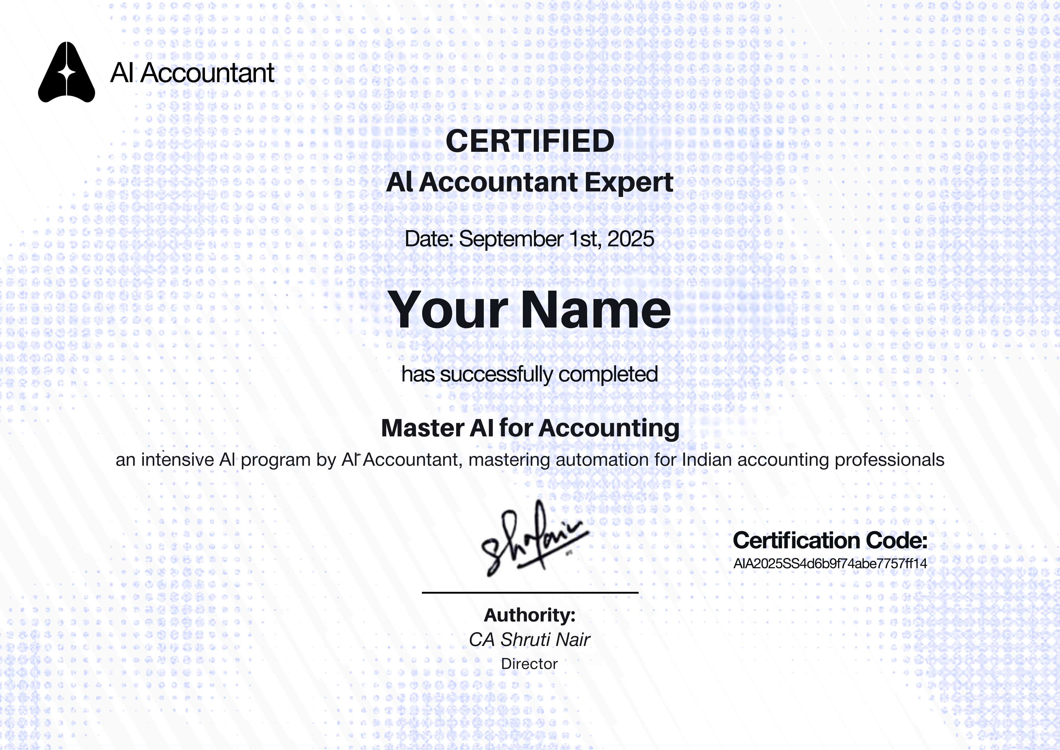 AI Accountant Certification